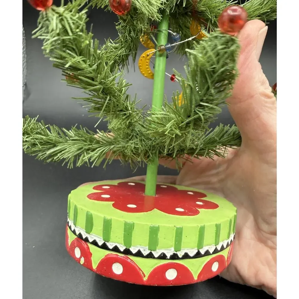 Dept 56 Krinkles Goose Feather Style Mini Ornament Display Tree Cute! 13” Tall